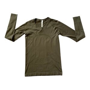 lululemon athletica Olive Long Sleeve Crew Top